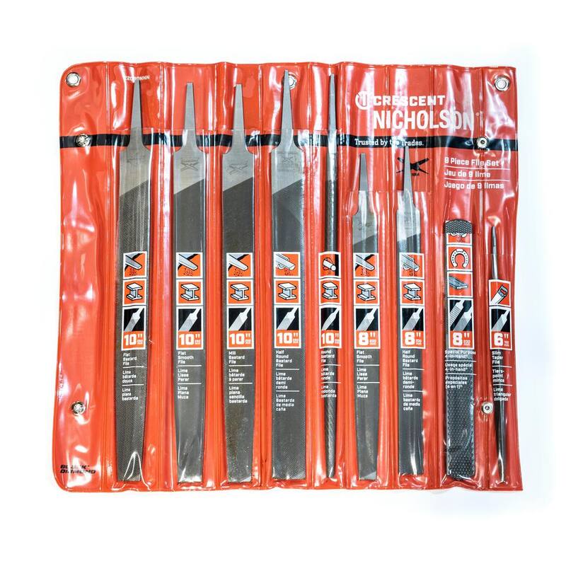 Juego de limas para mantenimiento Crescent Nicholson de 6", 8" y 10" (9 piezas) - 22030NNN
