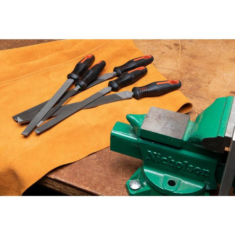 Juego de Lima para Propósitos Generales de Crescent Nicholson de 6, 8 y 10 pulgadas con Mangos Ergonómicos (5 Piezas) - 22040HNNN