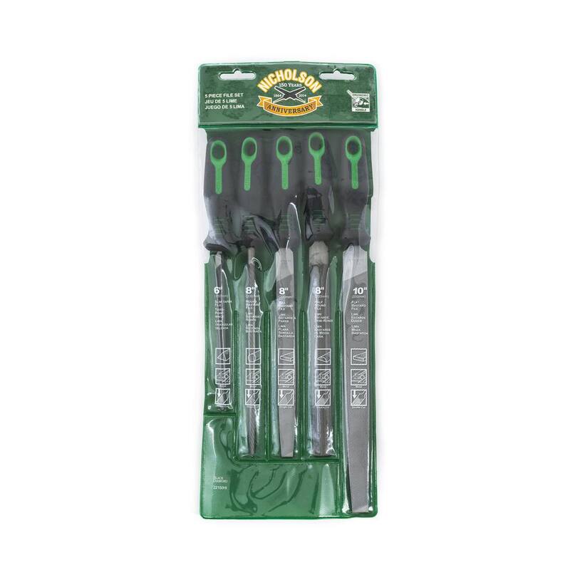 Juego de limas aniversario de 6 pulgadas, 8 pulgadas y 10 pulgadas con mangos ergonómicos (5 piezas) - 22150HIN