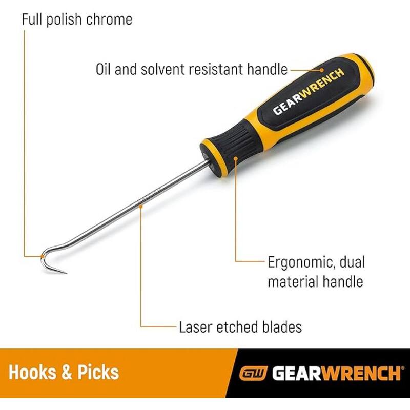 Set de variedad de ganchos y picos largos de trabajo pesado de GEARWRENCH (4 piezas - 84020H)