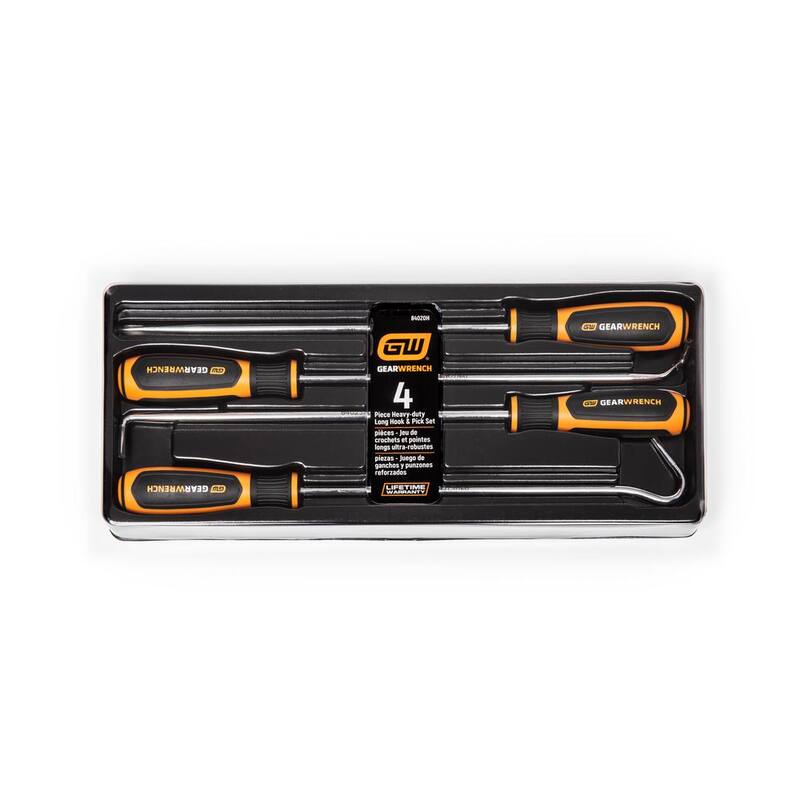 Set de variedad de ganchos y picos largos de trabajo pesado de GEARWRENCH (4 piezas - 84020H)