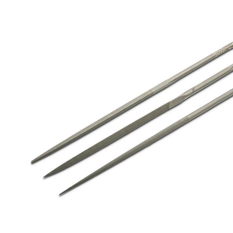 Juego de limas surtidas en miniatura de patrón suizo de corte 0 de 5-1/2 pulgadas Crescent Nicholson con estuche (12 piezas) - 37392