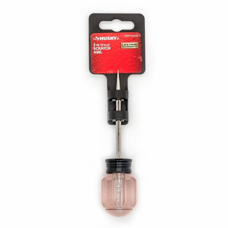 Desarmador de punta de rascador estándar con eje redondo de 3 pulgadas Husky - H3AWL.