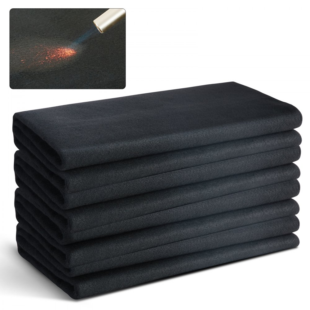 VEVOR Carbon Felt Welding Blanket 4 Pack, 37" x 36" Flame Retardant Welding Blanket, Up To 1800°F Heat Resistant Blanket Set, Cuttable Carbon Fiber Fire Retardant Insulation Welding Mat Pad - TXWDHTHS4JWTYV64QV0