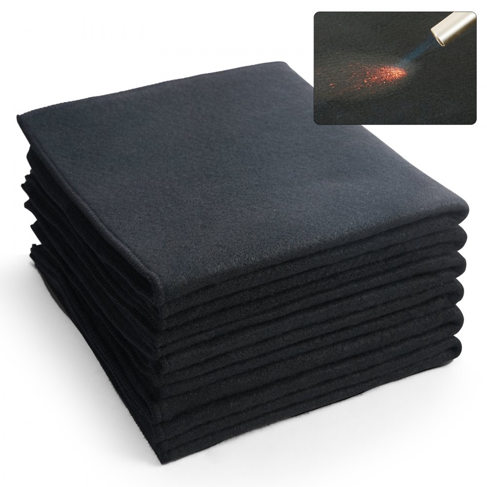 VEVOR Carbon Felt Welding Blanket 6 Pack, 21" x 20" Flame Retardant Welding Blankets, Up To 1800°F Heat Resistant Blanket Set, Cuttable Carbon Fiber Fire Retardant Insulation Welding Mat Pad - TXWDHTHS1JWT387DXV0