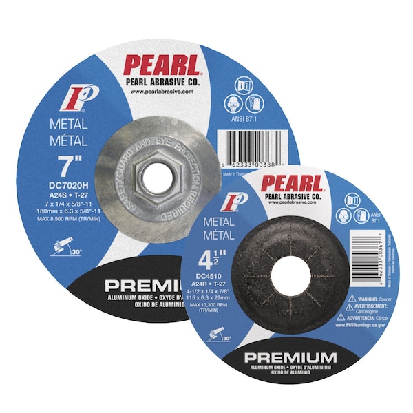 Rueda de esmerilado Pearl Premium AO DC 5 x 1/4 x 5/8-11 A24R T-27 - DC5010H.