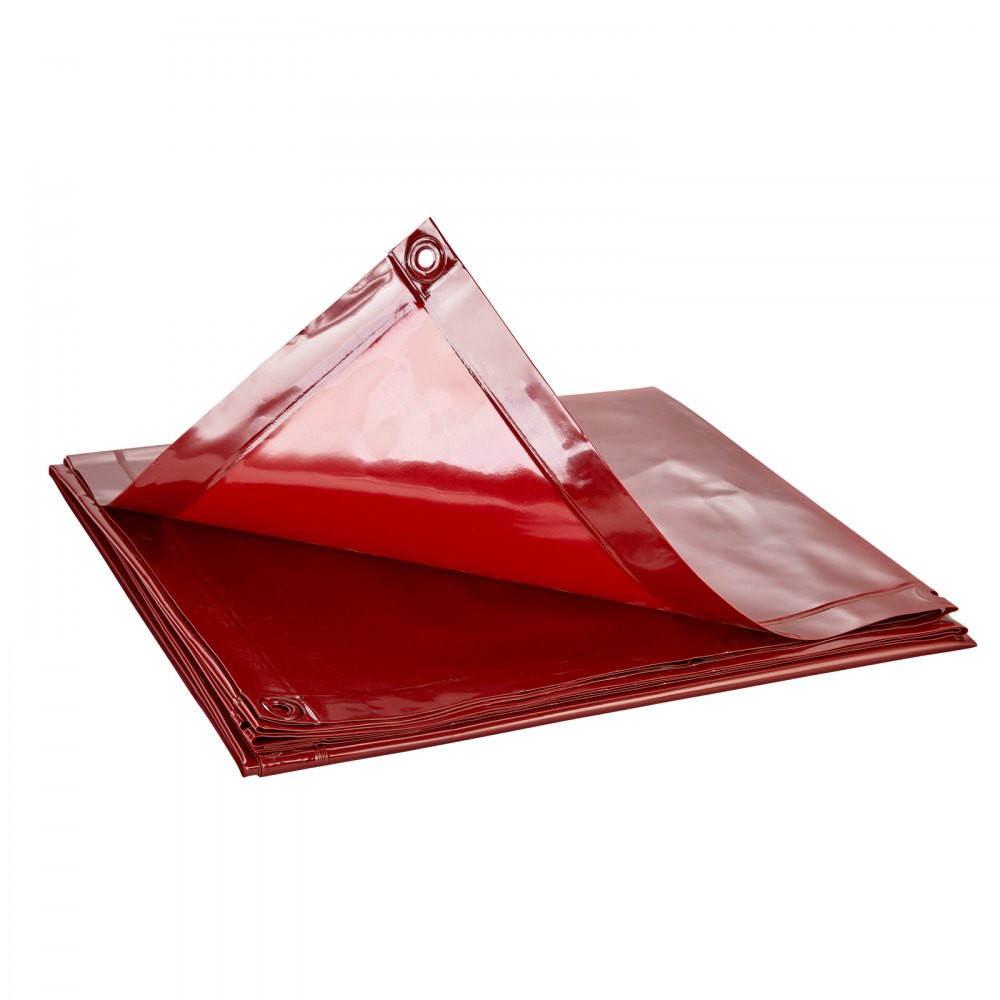 VEVOR Welding Curtain Screen, 6' x 6' Hanging Welding Curtain Wall, Flame-Resistant Vinyl Welding Protection Screens with 6-Level UV Protection & Hanging Holes, Portable for Workshop/Industrial, Red - WKJFHP66YCHSAKUAIV0