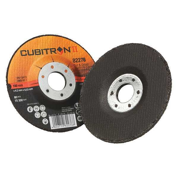 Ruedas planas 3M Cubitron, Tipo 27, 4 pulgadas de diámetro, 0.125 pulgadas de grosor, tamaño de orificio del eje de 3/8 pulgadas, Cerámica - XC991079895