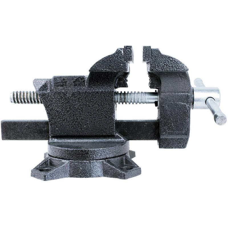 Morsa de banco de trabajo de servicio ligero de 4-1/2 pulgadas con base giratoria - BV-HW45