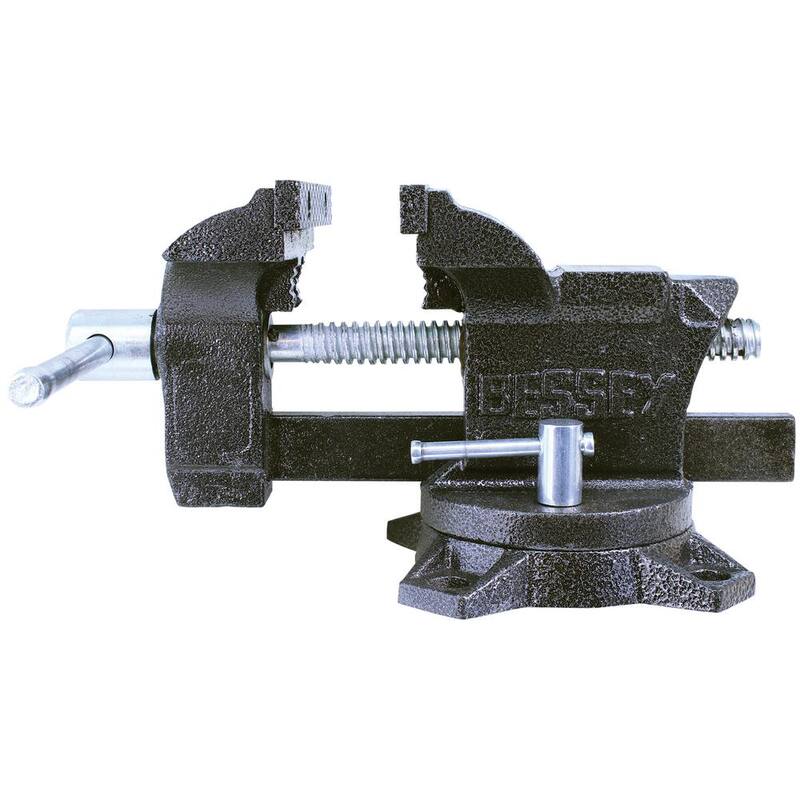 Morsa de banco de trabajo de servicio ligero de 4-1/2 pulgadas con base giratoria - BV-HW45