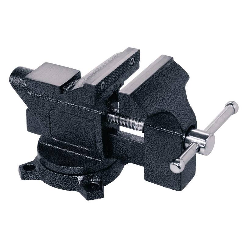 Morsa de banco de trabajo de servicio ligero de 4-1/2 pulgadas con base giratoria - BV-HW45