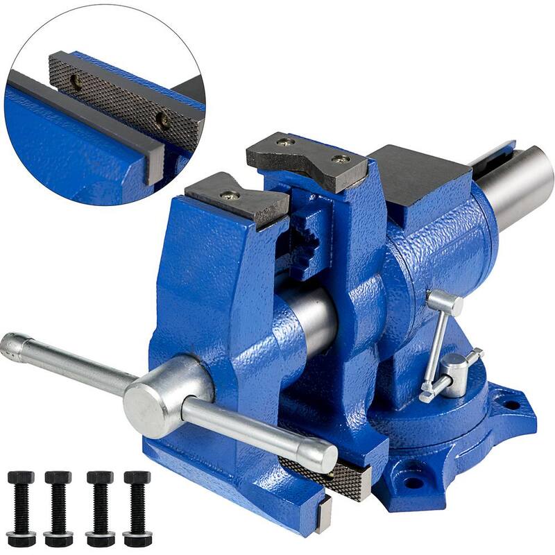 Tornillo de banco resistente VEVOR de 6 pulgadas. Tornillo de tubo para banco con fuerza de sujeción de 30Kn para sujetar equipos de fijación en uso doméstico o industrial - DGNTQQMZT94660001V0.