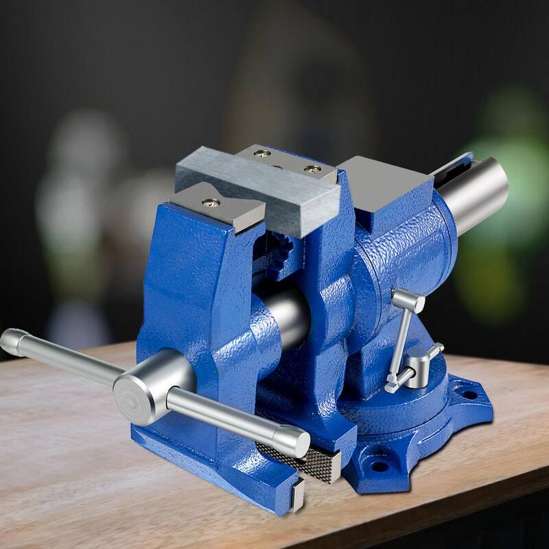 Tornillo de banco resistente VEVOR de 6 pulgadas. Tornillo de tubo para banco con fuerza de sujeción de 30Kn para sujetar equipos de fijación en uso doméstico o industrial - DGNTQQMZT94660001V0.