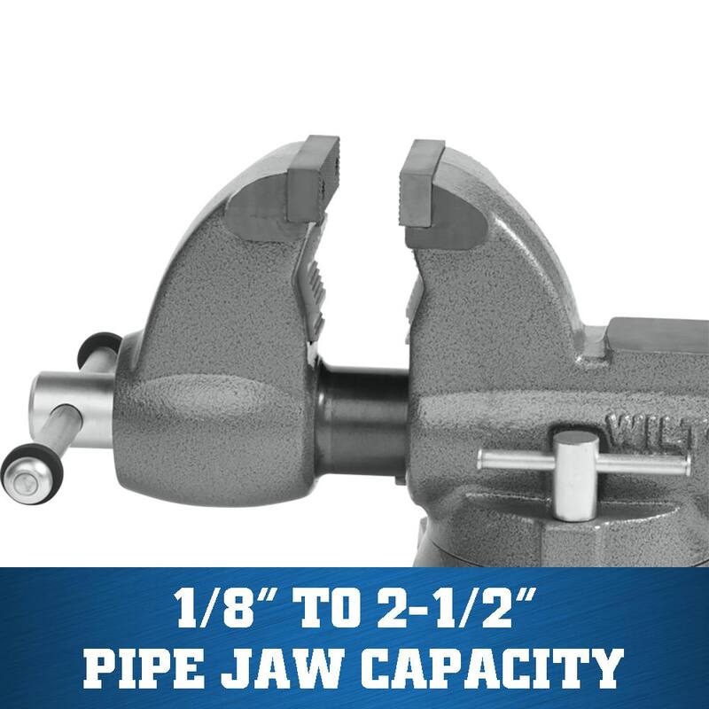 Morsa de canal redondo de 3-1/2 pulgadas de mandíbula con base giratoria - 28825