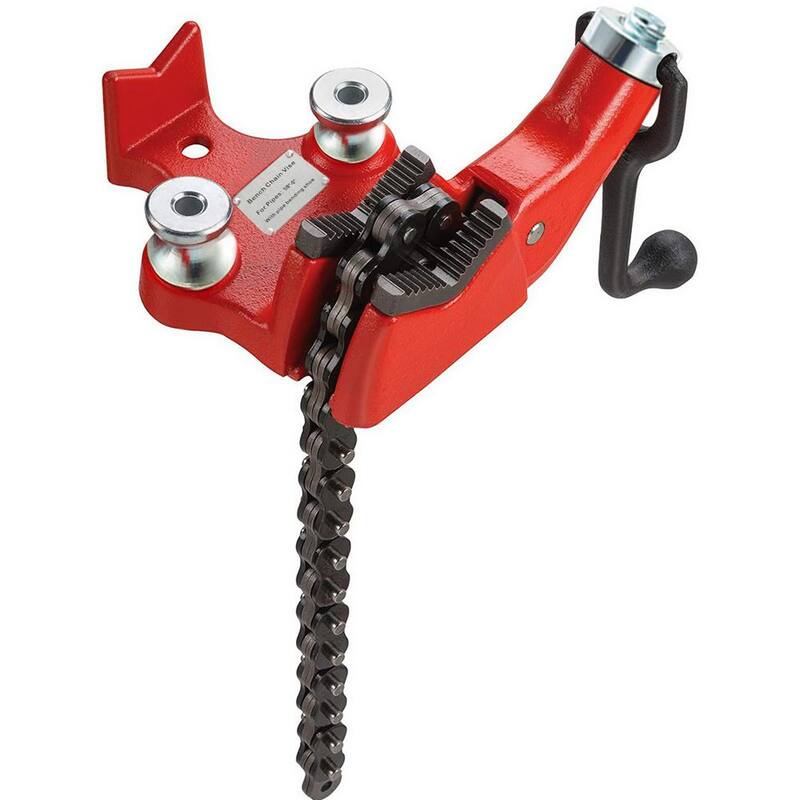 VEVOR 1/8 in. a 5 in. Capacidad de tubería Tornillo Superior Banco de Cadena de Tornillos para Tubería de Alta Resistencia con Descanso para Tubería, Dobladora - GJLGTHQ0000000001V0