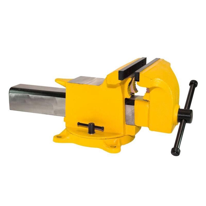 Yost 10 pulg. Tornillo de banco de taller de acero con alta visibilidad - 910-HV