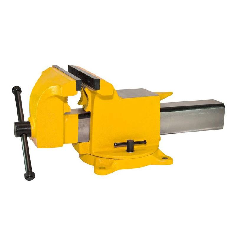 Yost 10 pulg. Tornillo de banco de taller de acero con alta visibilidad - 910-HV