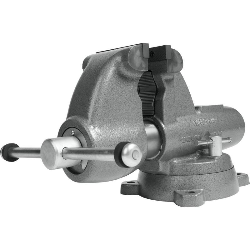 Morsa de canal redondo con base giratoria, combinada con tubo y banco de 5 pulgadas - 28827
