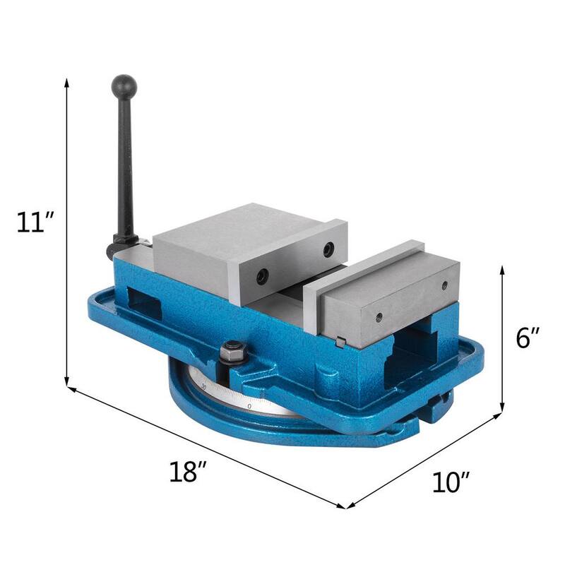Morsa de fresado de trabajo pesado VEVOR Bench 6 pulgadas. Morsa de sujeción de alta precisión con base giratoria de 360 grados para máquina de fresado - TQ6CDXZDZJMPKQ001V0