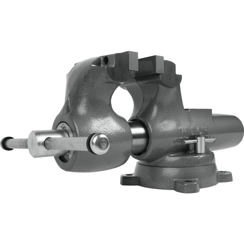 Morsa de canal redondo de 6 pulgadas para mecánico con base giratoria - 28833