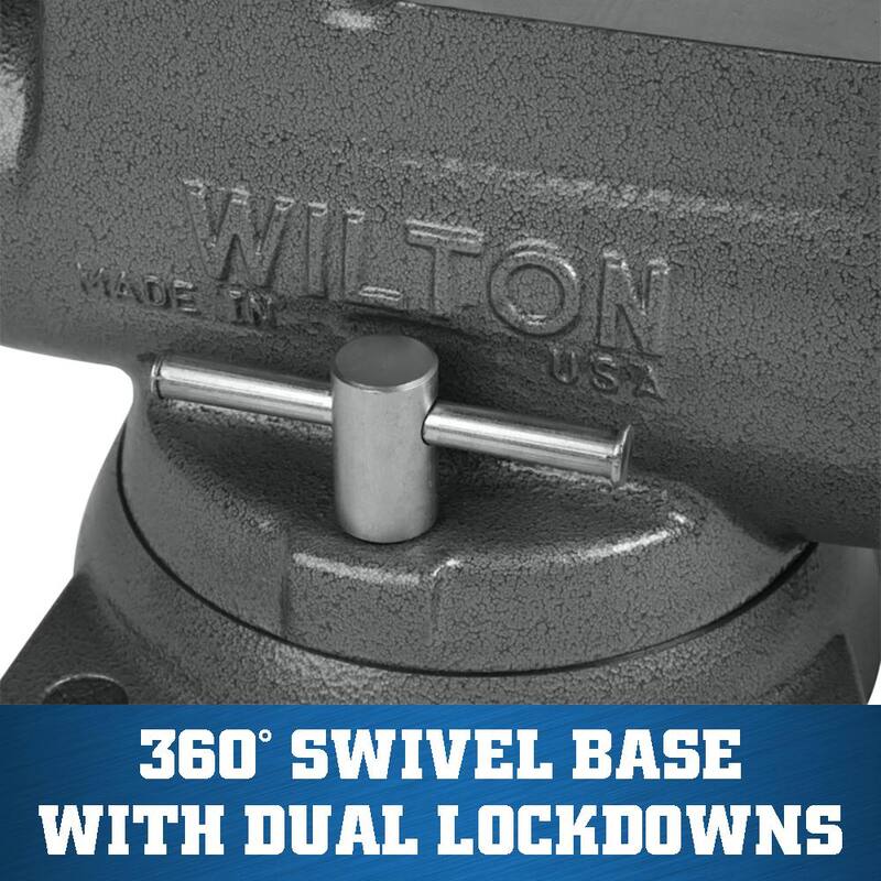 Morsa de canal redondo de 5 pulgadas para maquinistas Wilton con base giratoria - 28832