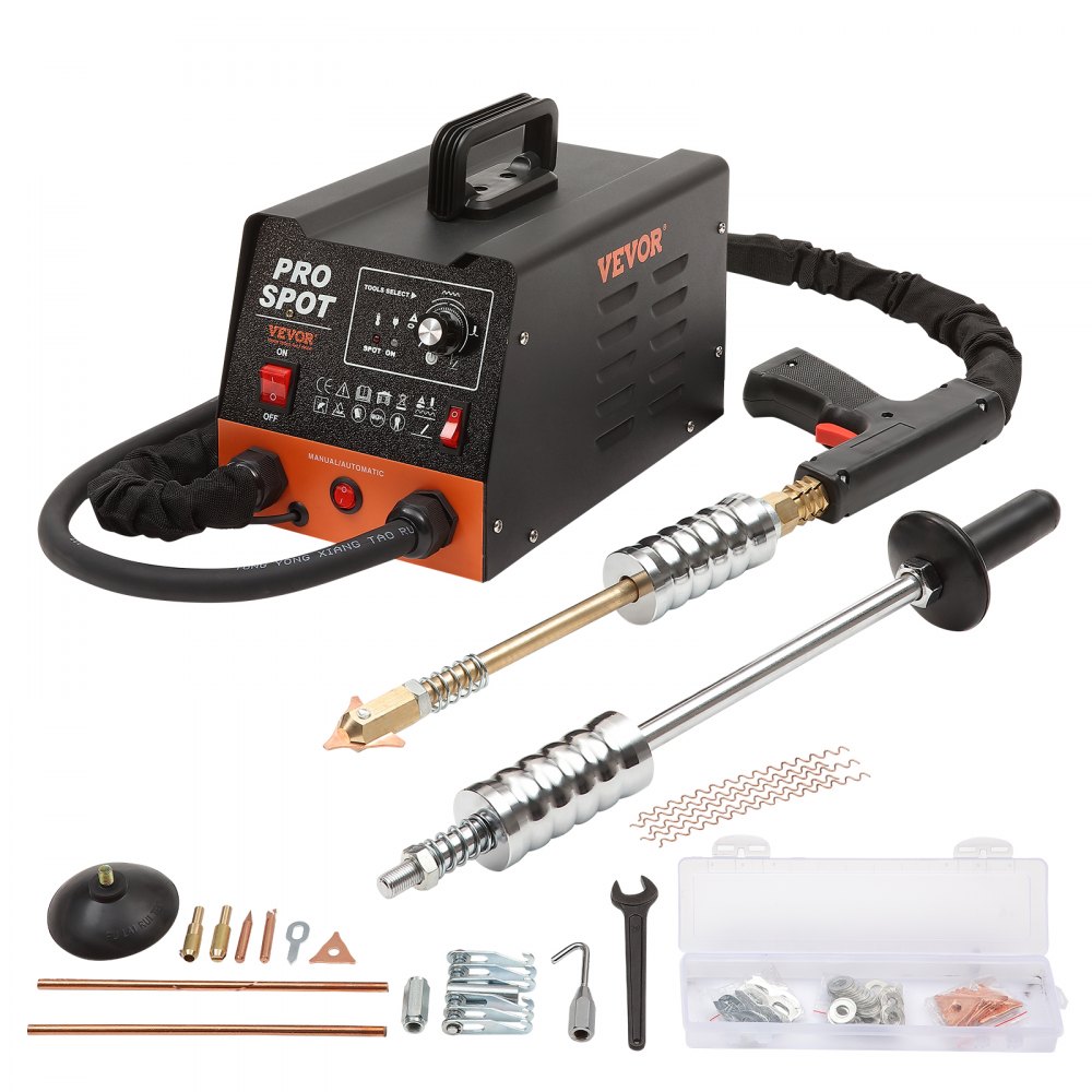 VEVOR Stud Welder Dent Repair Kit, 3KW Spot Welder Dent Puller with 6 Welding Modes, Auto Body Spot Welding Dent Puller Machine & 16 Types of Welding Accessories for Car, Truck, Motorcycle Dent Repair - DZFTSLZHJ3KWV0J5VV1