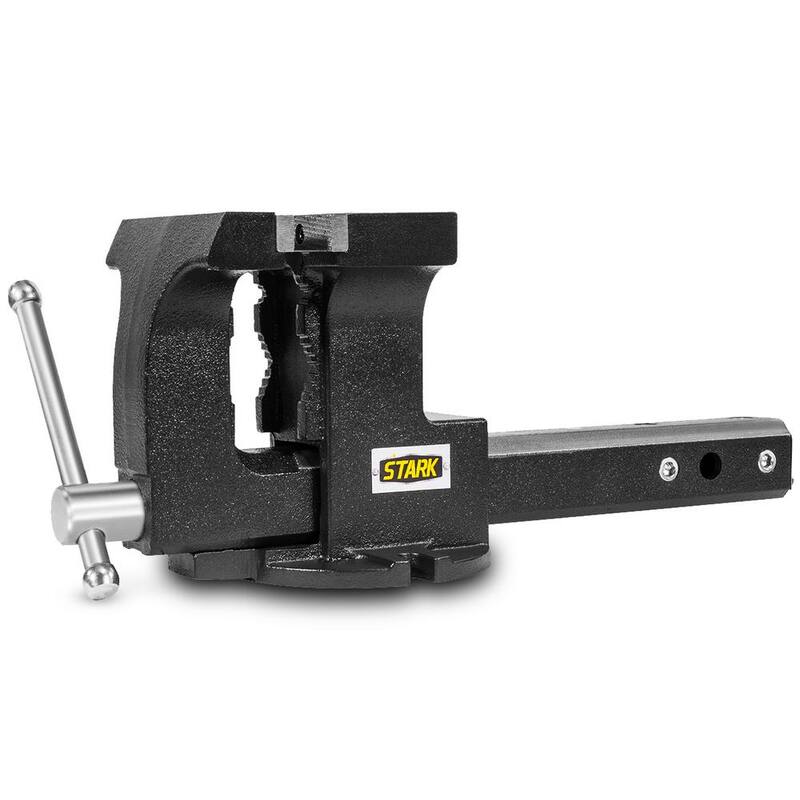 STARK USA 6 pulgadas Todo Terreno ATV Truck Tow Hitch 2 en 1 Banco de Torno con Montura Incorporada para Receptor de 2 pulgadas - 66008-H1
