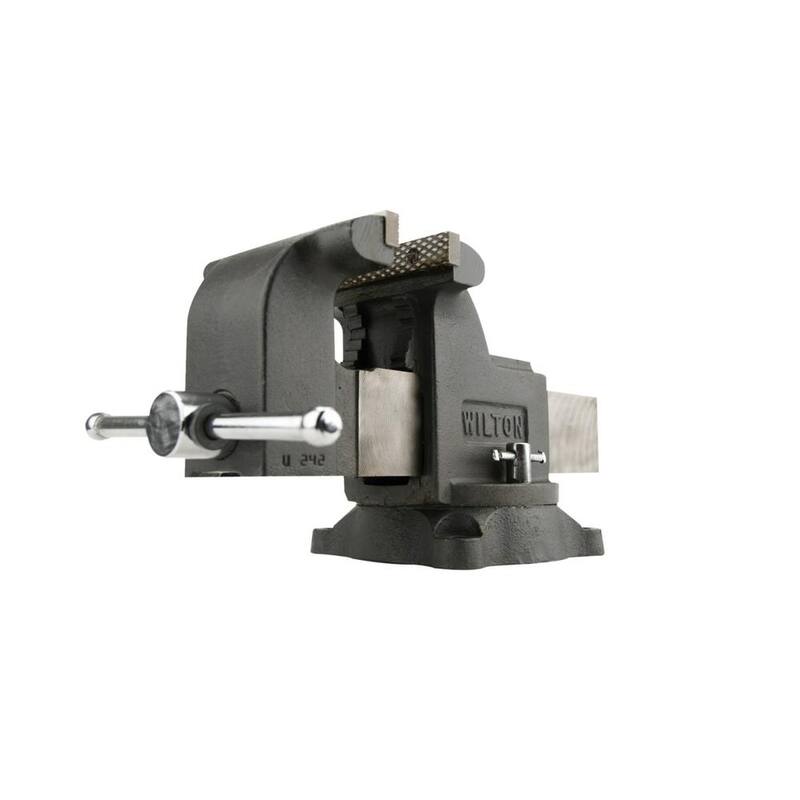 Tornillo de banco para tienda Wilton, Ancho de mandíbula de 4 pulgadas, Apertura máxima de mandíbula de 4 pulgadas, 2-3/4 pulgadas de garganta (WS4) - 63300