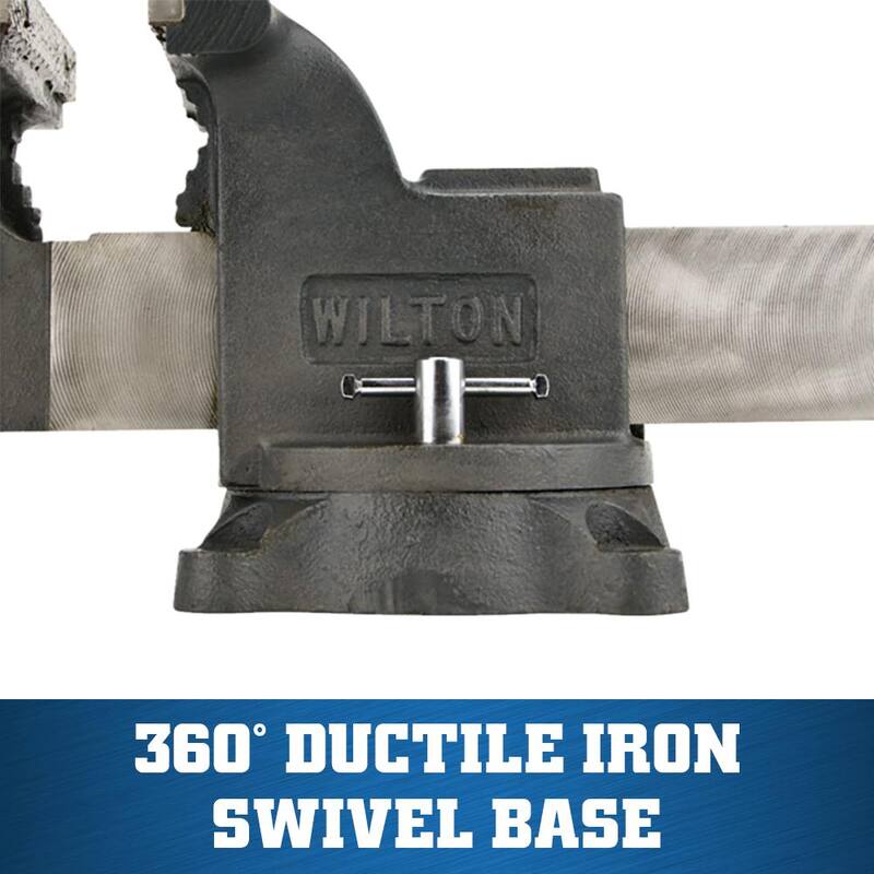 Tornillo de banco para tienda Wilton, Ancho de mandíbula de 4 pulgadas, Apertura máxima de mandíbula de 4 pulgadas, 2-3/4 pulgadas de garganta (WS4) - 63300