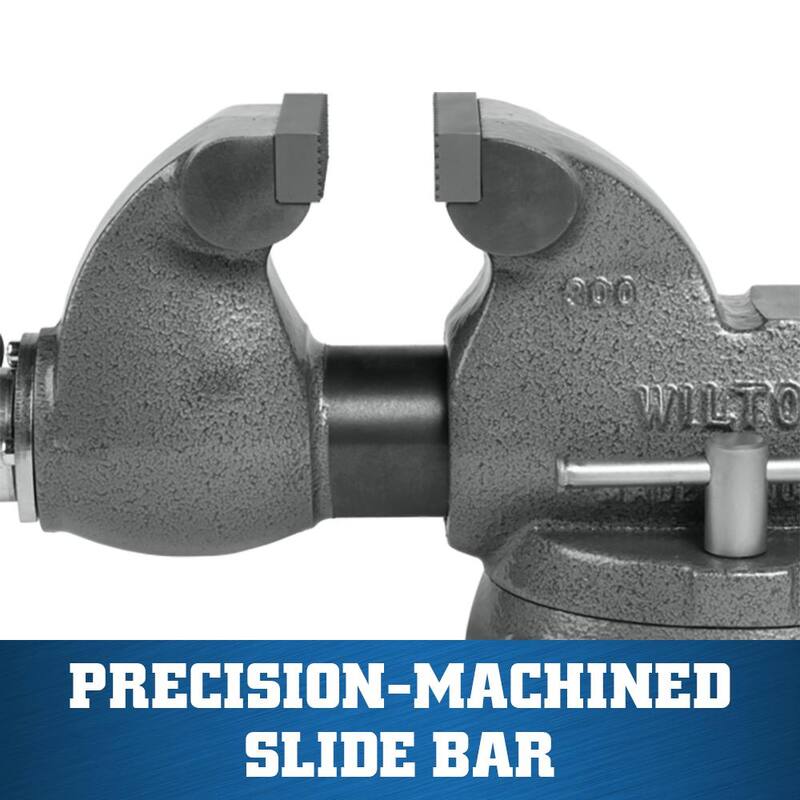 Morsa de canal redondo de 3 pulgadas para maquinista de Wilton con base giratoria - 28830