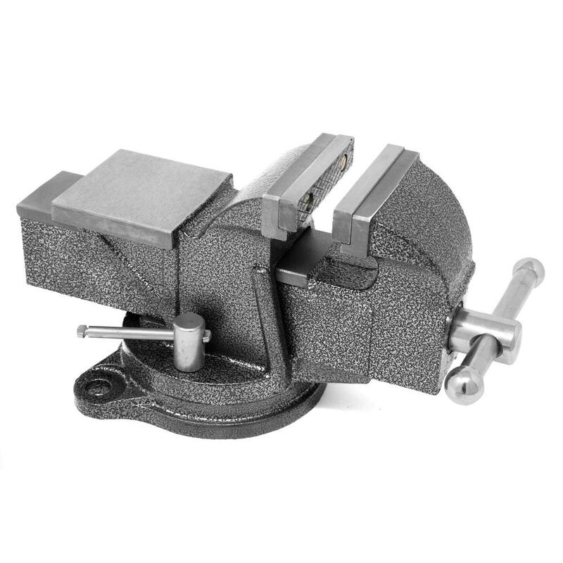 WEN 3 pulgadas. Morsa de banco de hierro fundido resistente con base giratoria - 453BV