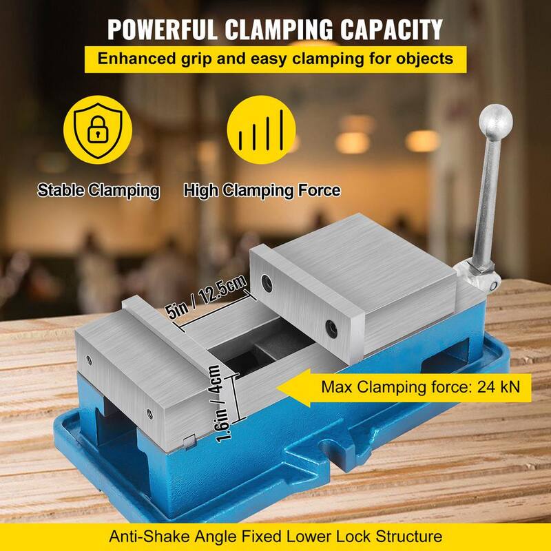 VEVOR Lock Vise Milling Machine 5 in. Precision Lock Down Vise with Powerful Clamping Force for Sawing, Filing, Chiseling - TQ5CJMPKQ00000001V0

Tornillo de banco de precisión de 5 pulgadas para máquina fresadora con fuerza de sujeción poderosa para aserrar, limar, cincelar - TQ5CJMPKQ00000001V0