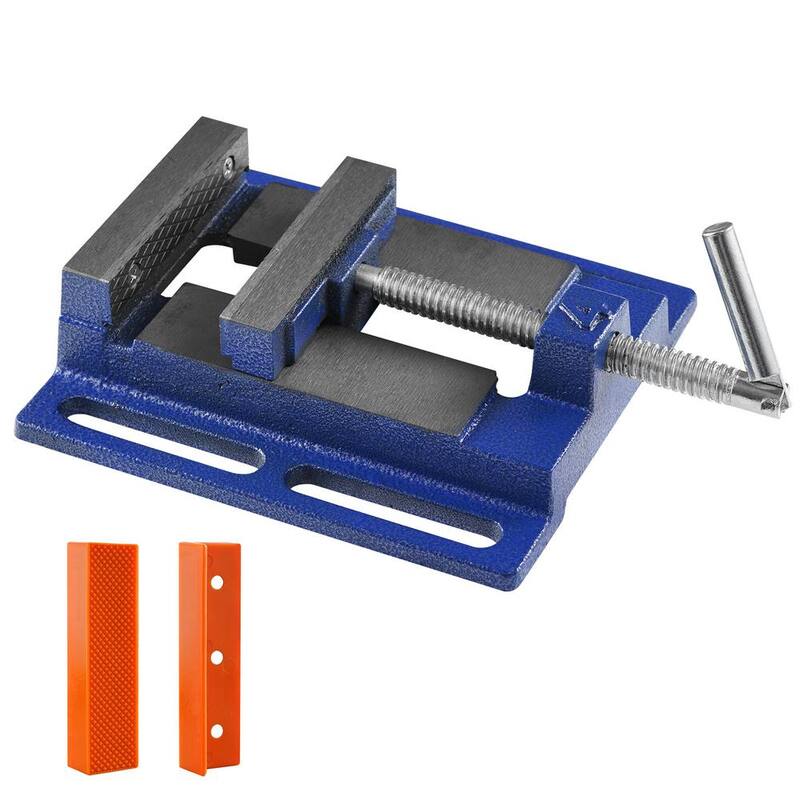 VEVOR Tornillo de Banco Taladro 4 pulgadas. Tornillo de Banco Resistente de perfil bajo de 6.6 pulgadas de ancho de mandíbula con apertura de 4.33 pulgadas para taladrar, fresar y trabajar la madera.