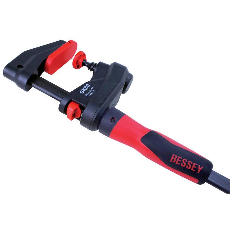 BESSEY GearKlamp 24 in. Capacidad Abrazadera de Barra de Acción Rápida con 2-3/8 in. Profundidad de Garganta - GK60