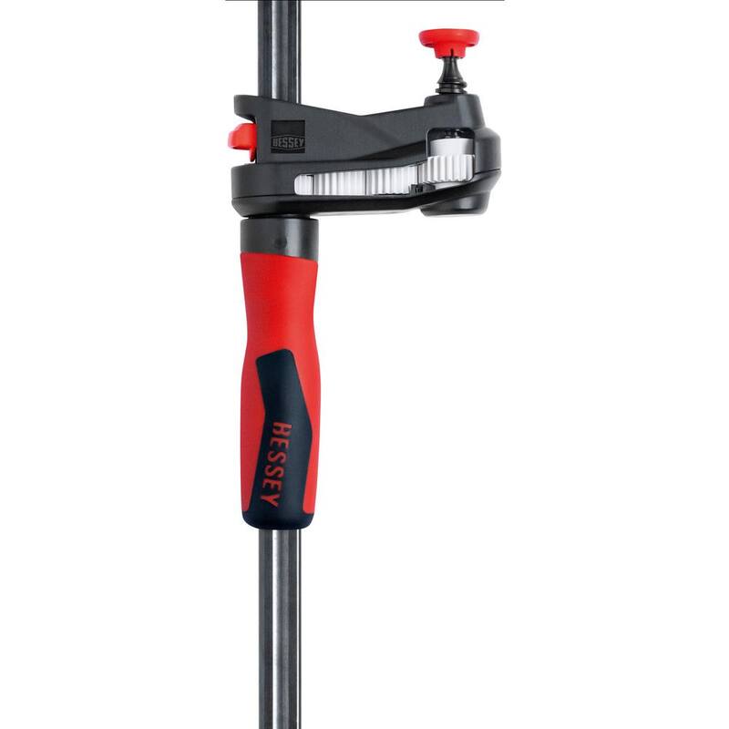 BESSEY GearKlamp 24 in. Capacidad Abrazadera de Barra de Acción Rápida con 2-3/8 in. Profundidad de Garganta - GK60