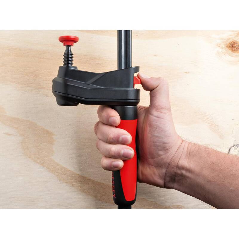 BESSEY GearKlamp 24 in. Capacidad Abrazadera de Barra de Acción Rápida con 2-3/8 in. Profundidad de Garganta - GK60