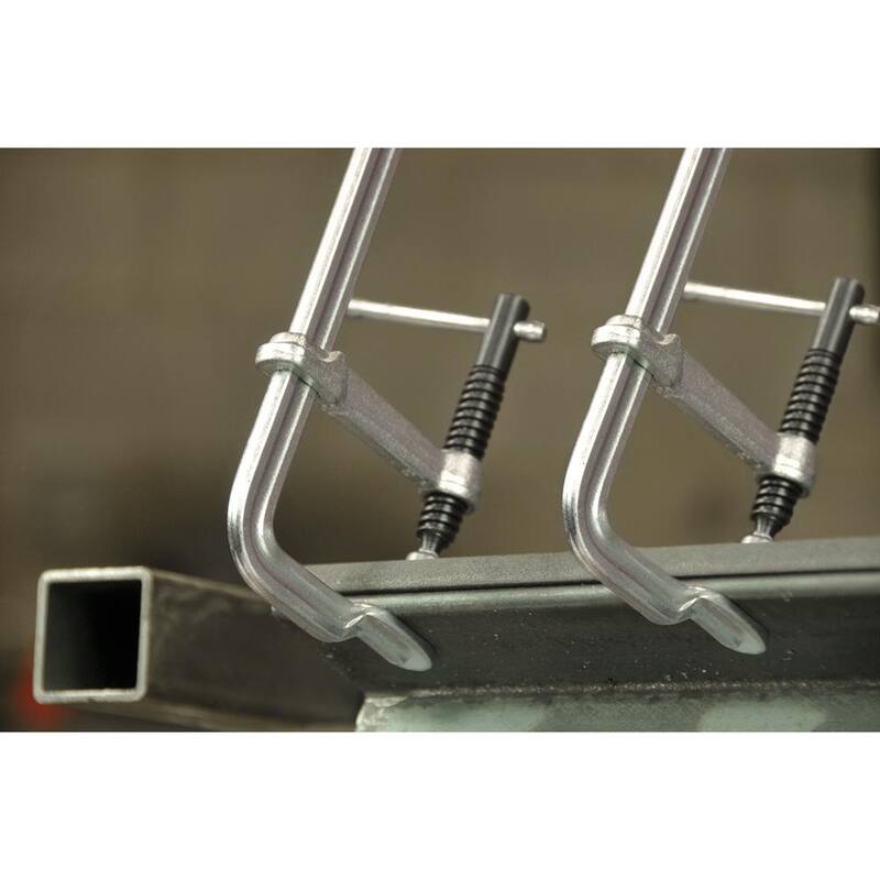BESSEY Sujetador de servicio ligero, de acero, capacidad de 12 pulgadas, profundidad de garganta de 2-1/4 pulgadas - MMS-12