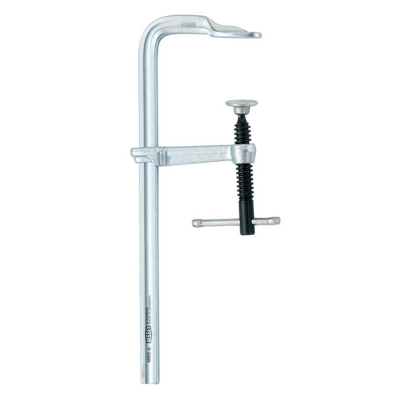 BESSEY Sujetador de servicio ligero, de acero, capacidad de 12 pulgadas, profundidad de garganta de 2-1/4 pulgadas - MMS-12