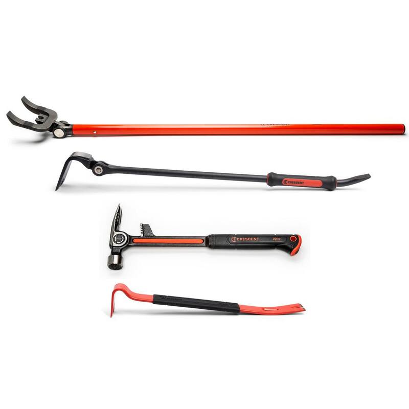 Set de herramientas para demolición Hammer y Pry Bar de Crescent (4 piezas) - DEM4PCSET.