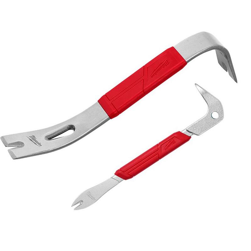 Palanca de 12 pulgadas y Quita clavos de 9 pulgadas con marcador de punta (2 piezas) - 48-22-9034-48-22-9030