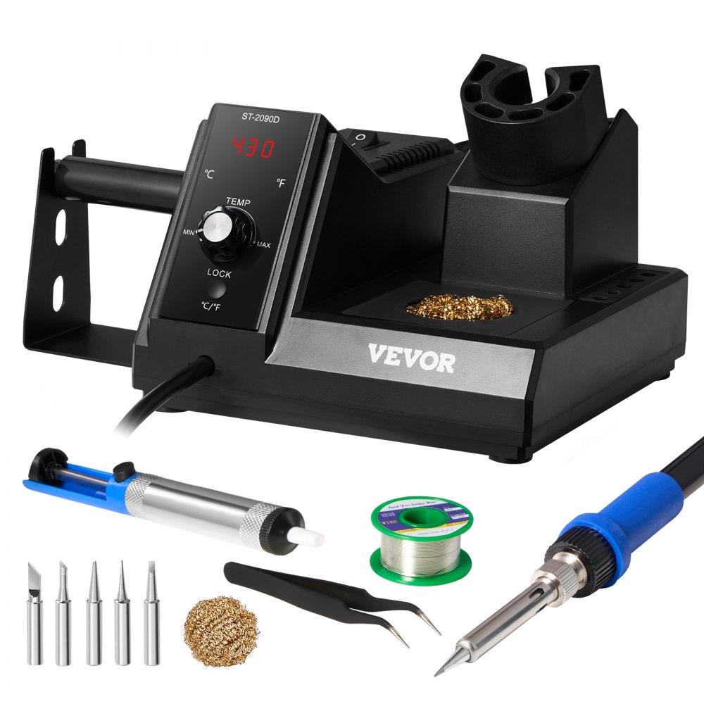 Soldering Iron Station 80W Digital Display Soldering Station Kit & 5 Iron Tips - LTZDYX80WWHJ2MY2IV1