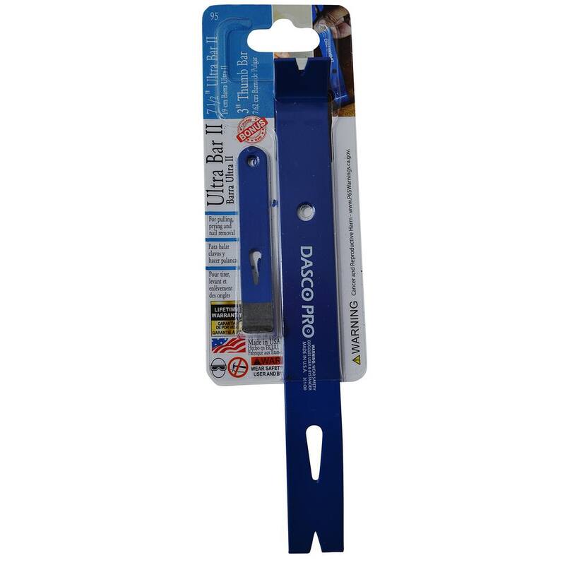 Dasco Pro 7.5 pulgadas Ultra-Bar II con juego de 3 pulgadas Thumb Bar de regalo (2 piezas) - 227