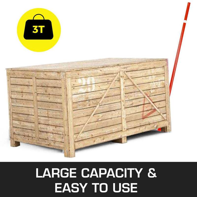 Barra de palanca VEVOR de 3 toneladas, capacidad de 6600 lbs, barra de palanca de acero resistente con ruedas, palanca de 5 pies de largo - QG3T1.5M000000001V0
