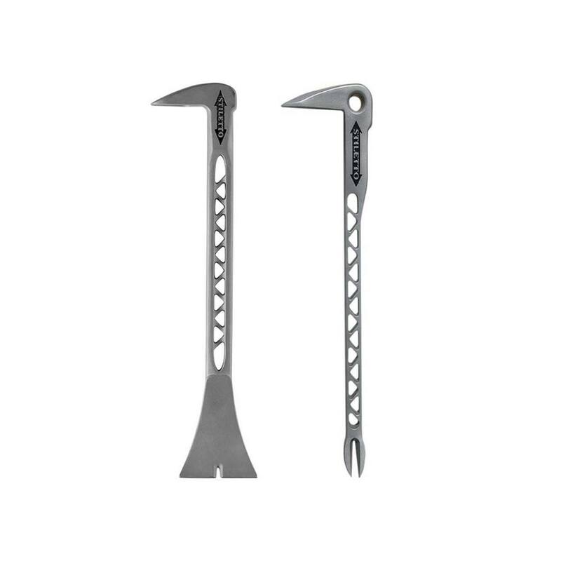 Desgarrador de Triturado de Titanio y Extractor de Uñas con 12 pulgadas de Triturado de Titanio y Extractor de Uñas con Dimpler (2 Piezas) - TRIMBAR5-TICLW12