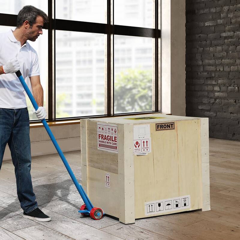 Barra de Palanca VEVOR Prylever de 60 pulgadas de mango con capacidad de peso de 8818 lbs. Barra de palanca resistente con ruedas de 4 pulgadas, color azul - QG6600IBS5INZ47P4V0.