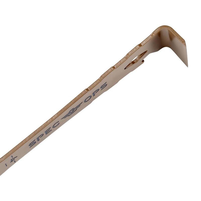 SPEC OPS Barra de recorte de 9.5 pulgadas, Acero de resorte de alto carbono, Regla incorporada, Bordes biselados, Sacador de clavos, Paquete de 2 - SPEC-D9TRIM-2PK