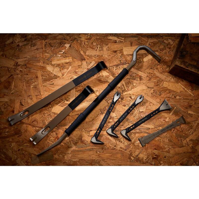 SPEC OPS 21 pulgadas Barra de palanca plana Crowbar, Cabeza de balancín curvada, Extractor de clavos en forma de lágrima, Acero de alto carbono - SPEC-D21BAR