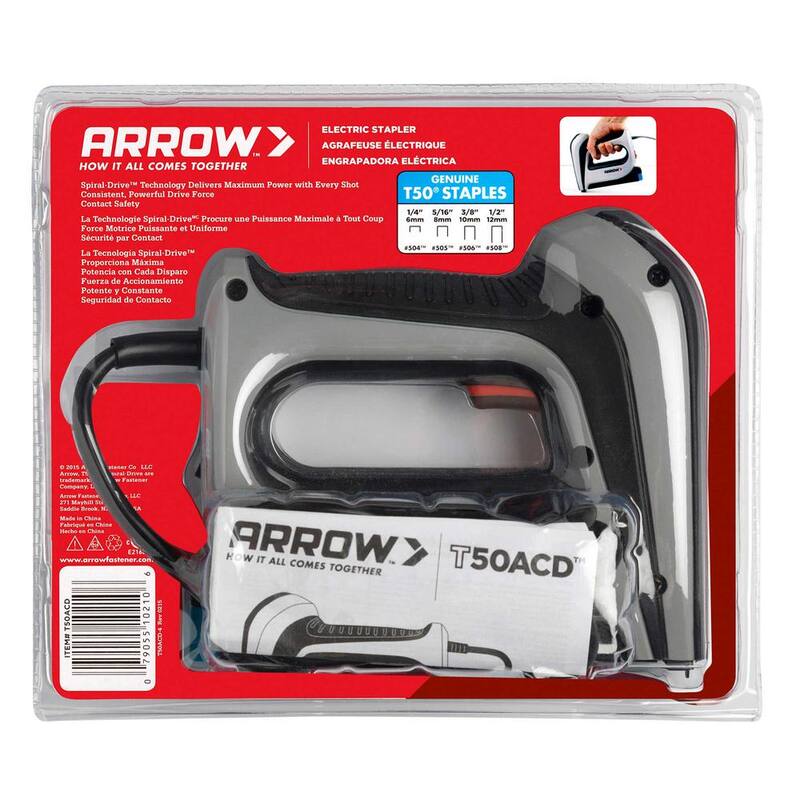 Arrow T50ACD Pistola de grapas eléctrica compacta