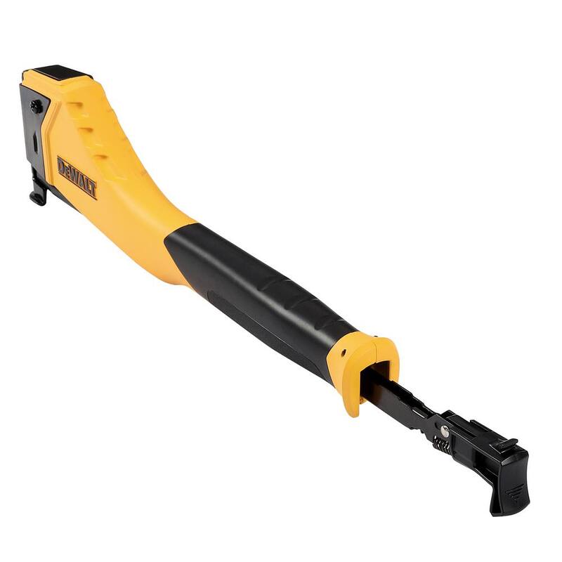 Grapadora de martillo resistente DEWALT y grapas de 3/8 in de alta resistencia (paquete de 5000) - DWHTTH450TA7065