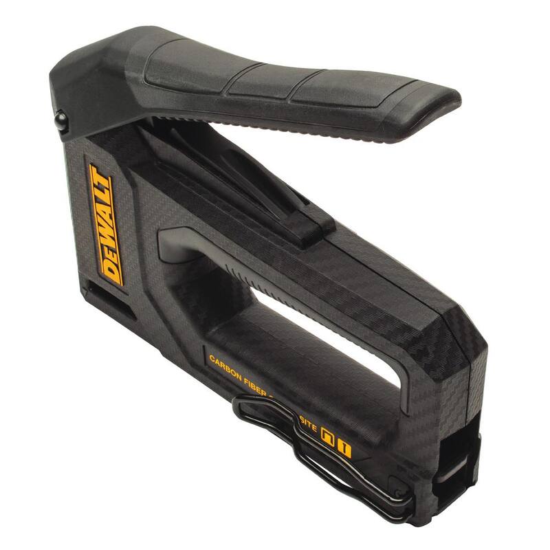 Grapadora/Taladradora de Fibra de Carbono DEWALT y Grapas de 3/8 pulgadas de uso rudo (paquete de 5000) - DWHT80276W7065
